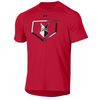 Indianapolis Indians Adult Red Under Armour Home Plate Tech Tee