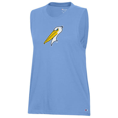 Myrtle Beach Pelicans Champion Ladies Light Blue Alternate Muscle Tank