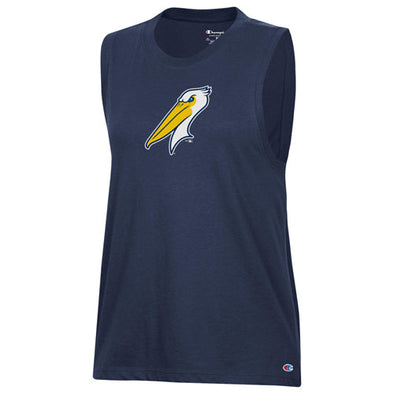 Myrtle Beach Pelicans Champion Ladies Navy Alternate Muscle Tank