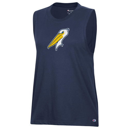 Myrtle Beach Pelicans Champion Ladies Navy Alternate Muscle Tank