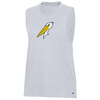 Myrtle Beach Pelicans Champion Ladies Gray Alternate Muscle Tank