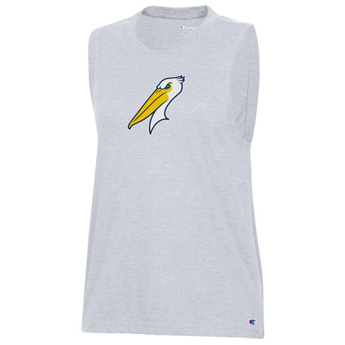 Myrtle Beach Pelicans Champion Ladies Gray Alternate Muscle Tank