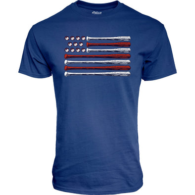BOISE HAWKS BALL/BAT FLAG TEE, ROYAL