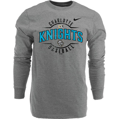 Charlotte Knights Nike Circle Wordmark Long Sleeve Tee