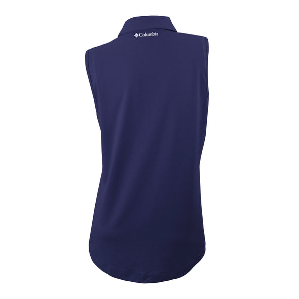 Columbia Women's Tend the Ball Tank in Collegiate Navy Blue with Shuckers Home Logo