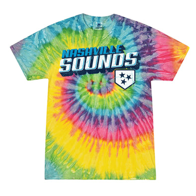 Nashville Sounds Saturn Tie-Dye Plate Logo Tee