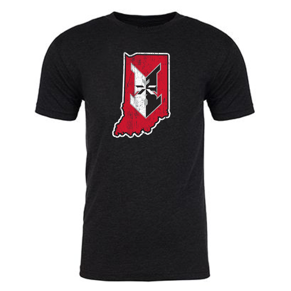 Indianapolis Indians Adult Black State Tee
