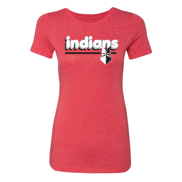 Indianapolis Indians Women's Red Retro Text Tee