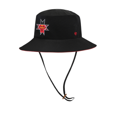 Indianapolis Indians '47 Adult Black Panama Bucket Hat