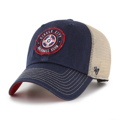 Indianapolis Indians '47 Adult Navy Circle City Primary Garland Adjustable Snapback Clean Up Cap
