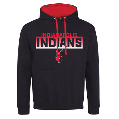 Indianapolis Indians Adult Black/Red Dred Contrast Hood