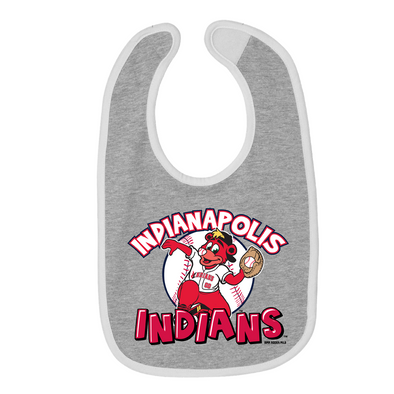 Indianapolis Indians Infant Grey/White Rowdie Pair Bib