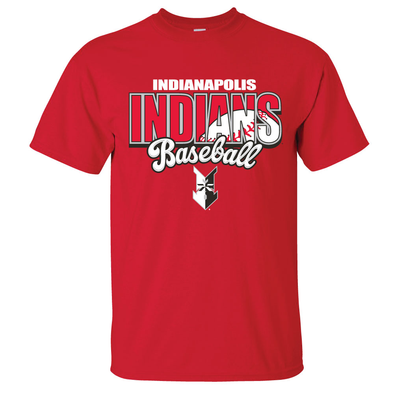 Indianapolis Indians Adult Red Horizon Tee