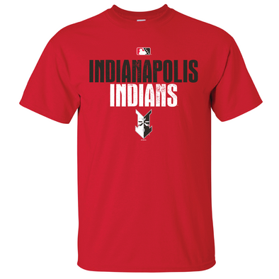 Indianapolis Indians Adult Red Vexed Tee