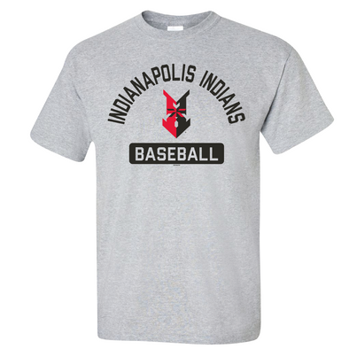 Indianapolis Indians Adult Sport Grey Plane Tee