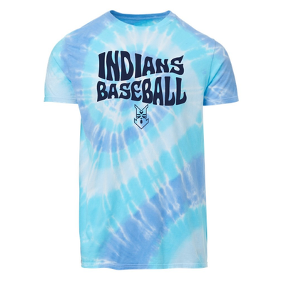 Indianapolis Indians Adult Blue Swirl Tye Dye Tee