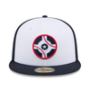 Indianapolis Indians Circle City New Era White/Navy Authentic On-Field 59FIFTY Cap