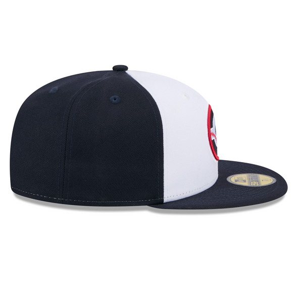 Indianapolis Indians Circle City New Era White/Navy Authentic On-Field 59FIFTY Cap