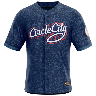 Indianapolis Indians Adult Navy Circle City Paint Replica Jersey