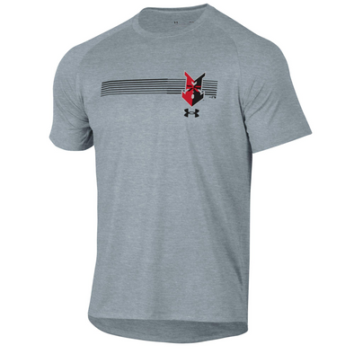 Indianapolis Indians Adult Heather Grey Under Armour Face Tech Tee