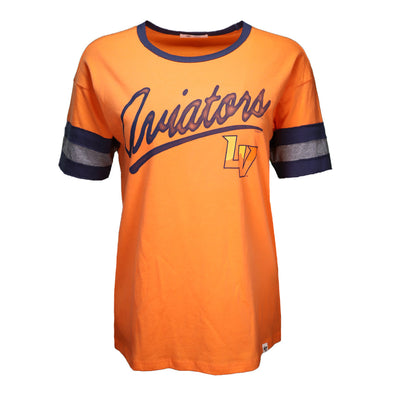 Women's Las Vegas Aviators '47 Brand Aviators LV Orange/Navy Dani Short Sleeve T-Shirt