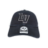 '47 Brand LV Black/White Outline Clean Up Strapback Hat