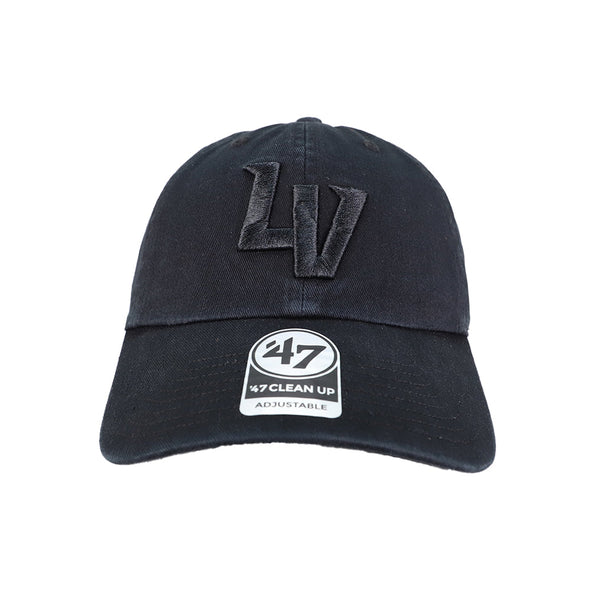 Las Vegas Aviators '47 Brand LV Tonal Black Clean Up Strapback Hat