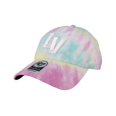 Las Vegas Aviators '47 Brand LV Truckin White/Tie Dye Clean Up Strapback Hat