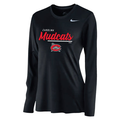 Carolina Mudcats Womens Black Sign Legend L/S Poly Top