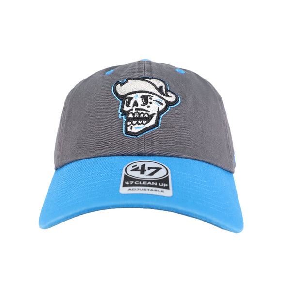 Las Vegas Reyes de Plata '47 Brand Skull Graphite/Blue Clean Up Strapback Hat