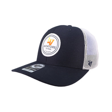 Las Vegas Aviators '47 Brand LV Aviators Circle Patch Navy/White Dupree Trucker Snapback Hat