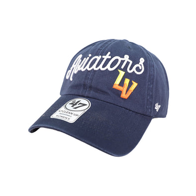 Women's Las Vegas Aviators '47 Brand Aviators LV Navy Millie Clean Up Strapback Hat