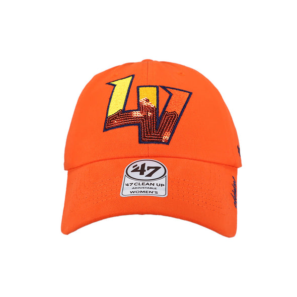 Women's Las Vegas Aviators '47 Brand LV Sparkle Orange Clean Up Strapback Hat