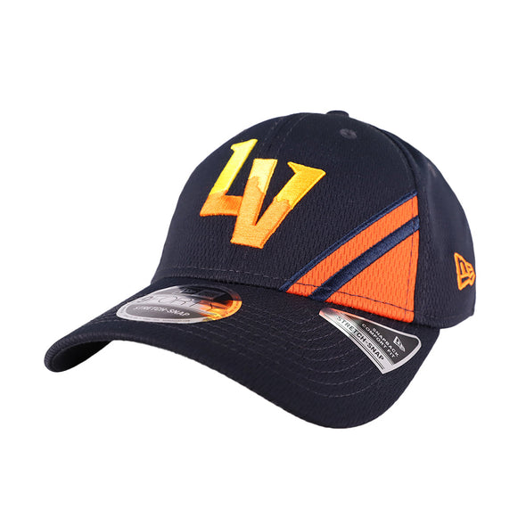 Las Vegas Aviators New Era LV Corner Pop Navy/Orange 9FORTY Stretch-Snapback Hat