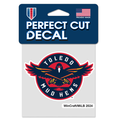 Toledo Mud Hens Real Bird Round 4 x 4 Die Cut Decal
