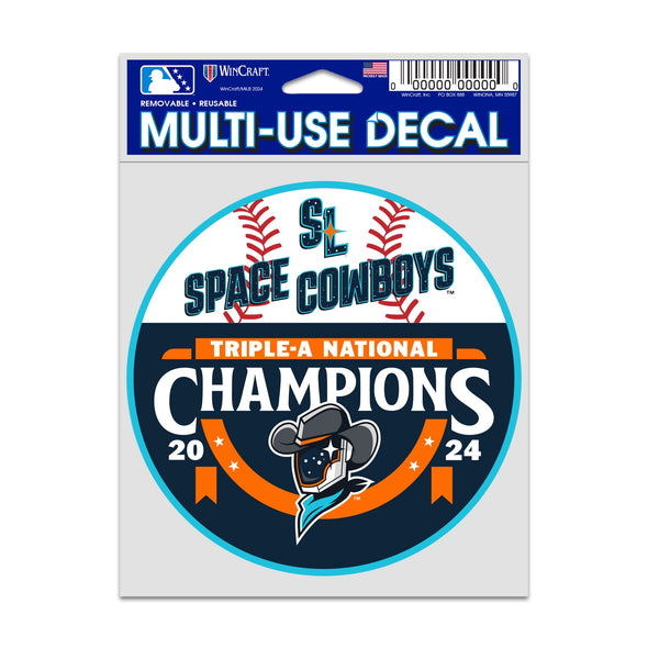 Sugar Land Space Cowboys Wincraft Decal National Champs 2024