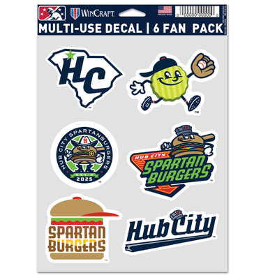 Hub City Spartanburgers Multi-Use 6 Fan Pack
