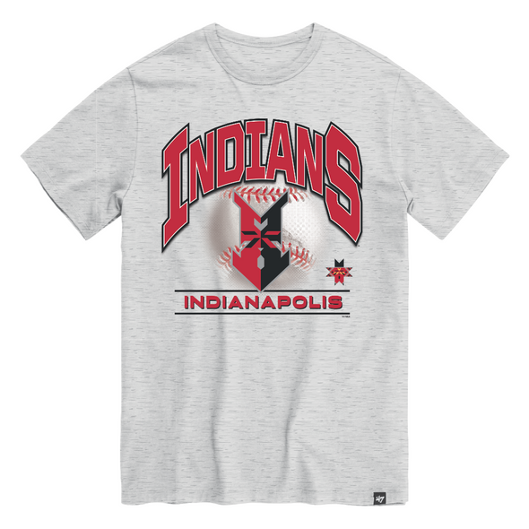 Indianapolis Indians '47 Adult Grey Bunt Franklin Tee