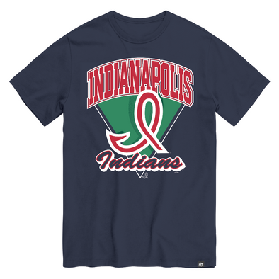 Indianapolis Indians '47 Adult Navy 50's Barrel Franklin Tee