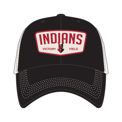 Indianapolis Indians '47 Adult Black Carver Clean Up Adjustable Trucker Snapback Cap