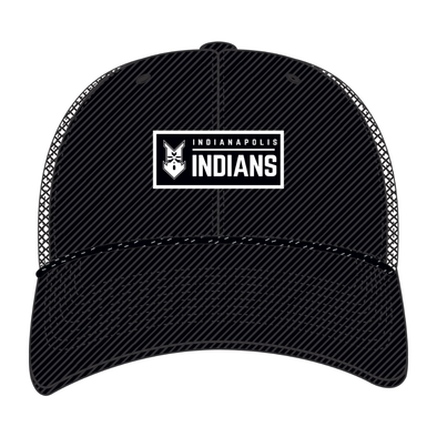 Indianapolis Indians '47 Adult Black Rumble Rope Adjustable Snapback Cap