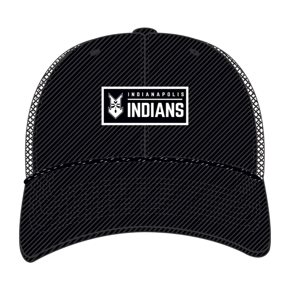 Indianapolis Indians '47 Adult Black Rumble Rope Adjustable Snapback Cap