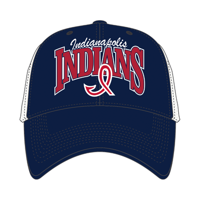 Indianapolis Indians '47 Adult Navy 50's Keystone Mesh MVP Adjustable Snapback Trucker Cap