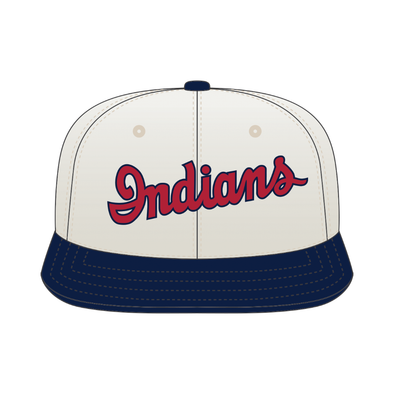 Indianapolis Indians '47 Adult Sand/Navy 50's Fieldstone Adjustable Captain Snapback Cap