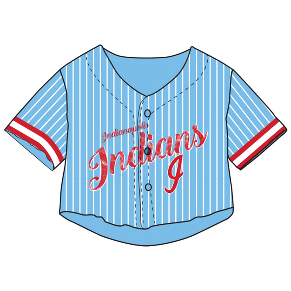 Indianapolis Indians Women's 1980's Retro Cropped Pinstripe Jersey