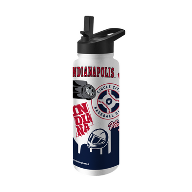 Indianapolis Indians 34oz Circle City Quencher Stainless Steel Water Bottle