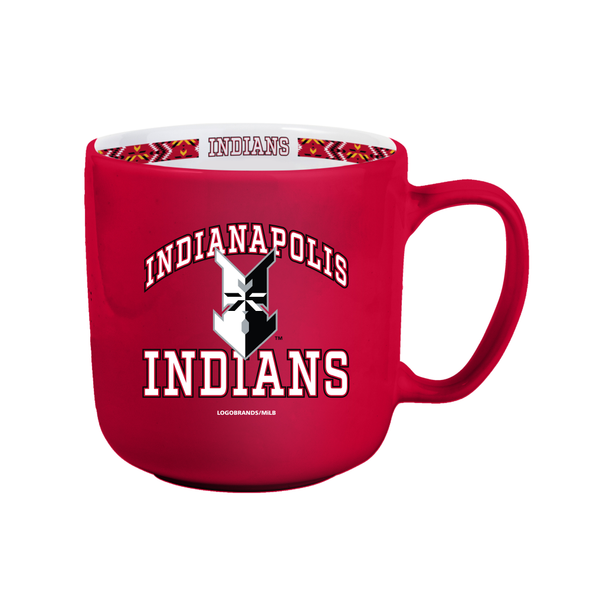 Indianapolis Indians 15oz Red Home Cap Striped Coffee Mug