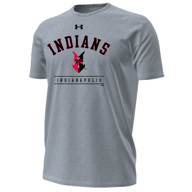 Indianapolis Indians Adult Heather Grey Under Armour Arch Performance Cotton Tee