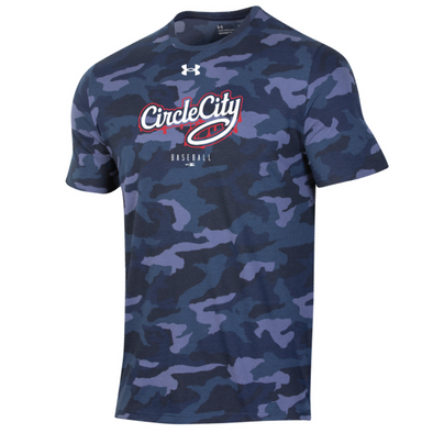 Indianapolis Indians Adult Navy Circle City Under Armour Camo Performance Cotton Tee