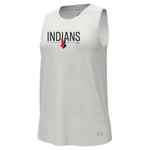 Indianapolis Indians Women's White Under Armour Breezy Muscle Tank Top